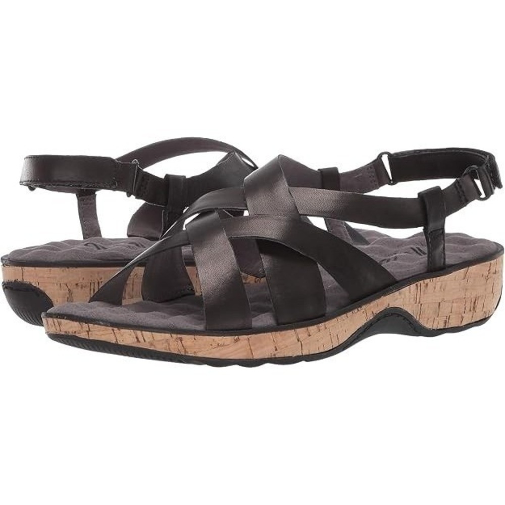 SoftWalk Bonaire Women's Size 11 M Strappy Heeled Sandals Comfortable Black